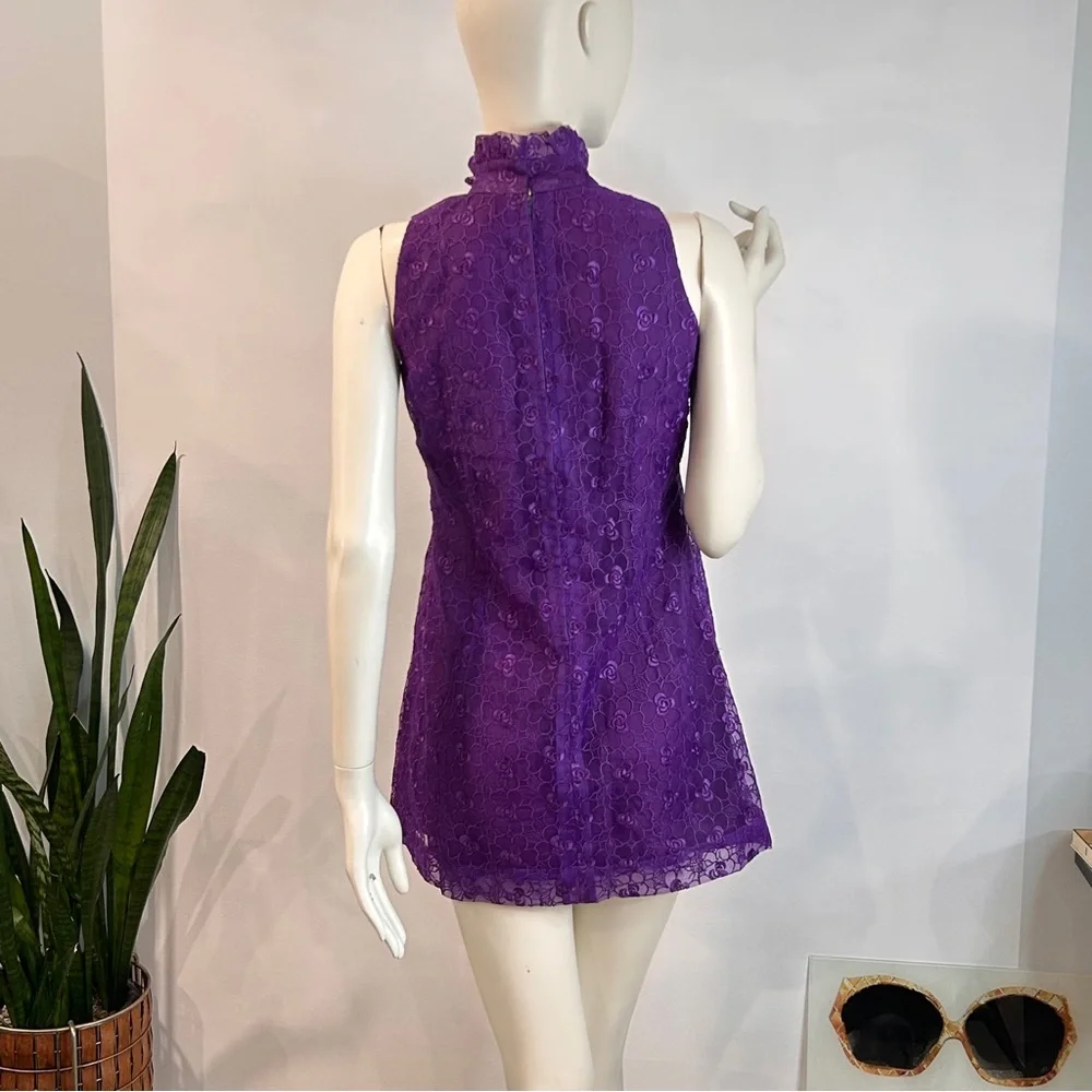 Late 60s Vintage Micro Mini Party Dress - Picture 7 of 17